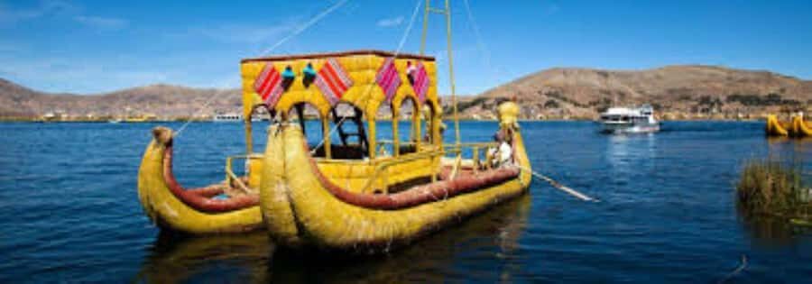 From Cusco: Lake Titicaca - Full-Day Tour - Uros Island by speedboat: totora islands on open water