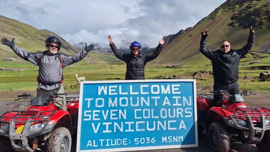 From Cusco: Mountain of colors and red valley on ATVs - Optional motorcycle closer to the summit, plus horse help when needed