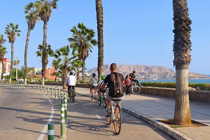 Lima Bike Tour in Miraflores & Barranco - Shared small group - The bicentennial eco-park and La Paz Bridge: where the route becomes a viewpoint crawl