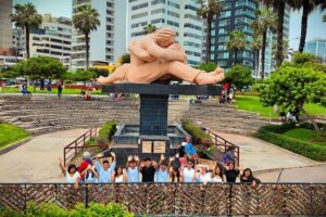 Lima City Tour Plus + Video by Drone - Group - Villena Bridge basics at Parque Intihuatana